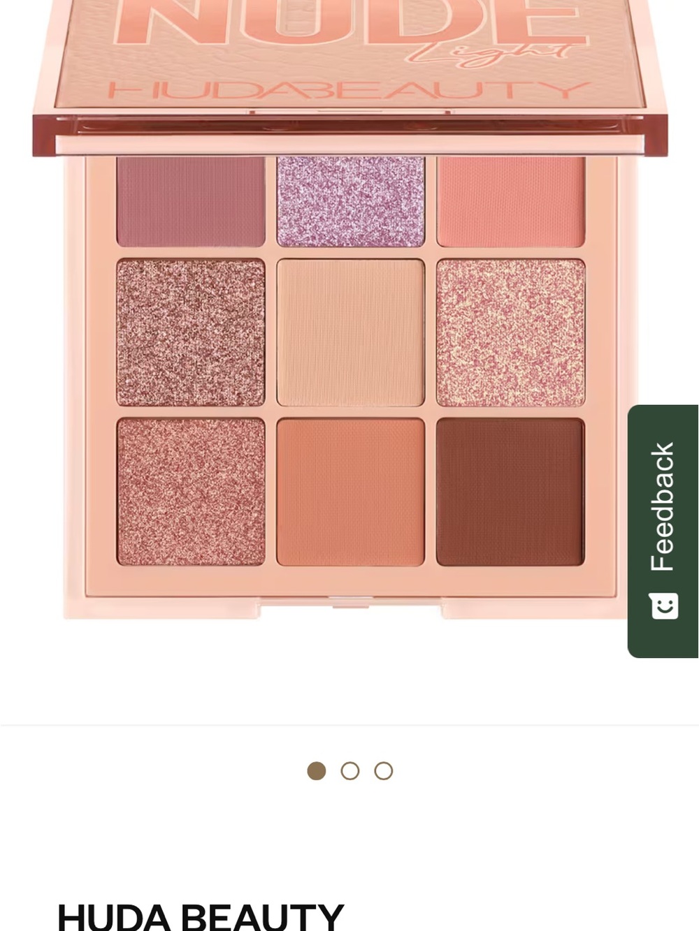 HUDA BEAUTY Nude Light Blush Eye Shadow Palette - Pink Peach - Picture 4 of 4